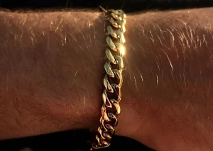 Gold Color Cuban Chain Bracelets for Men,6/8/10/12MM Stainless Steel Chain Link Wristband,Casual Hip Hop Male Jewelry Gift