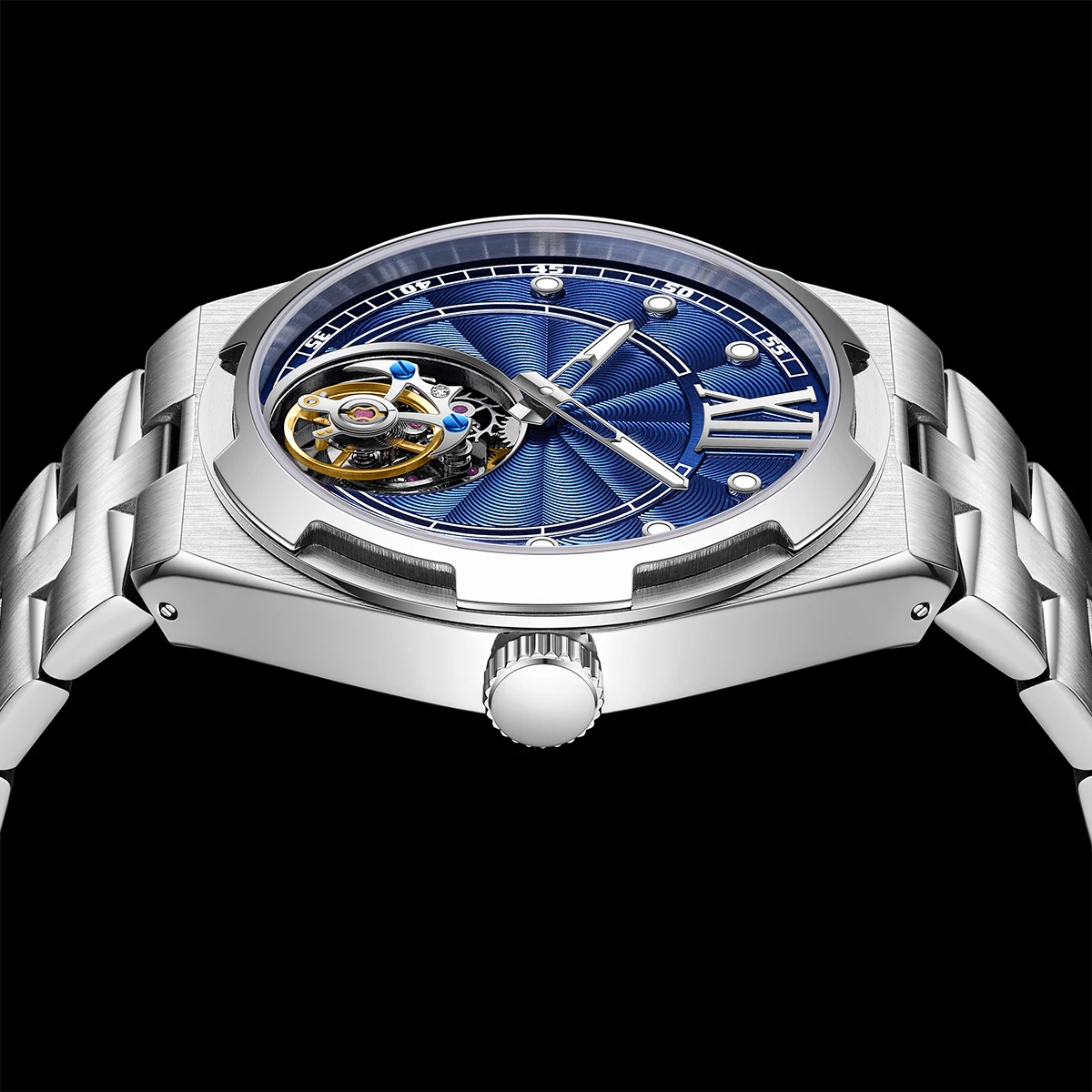 Raymondoya 100% Tourbillon Watch Men's Stone Dial Sapphire Watch For Men Mechanical Wristwatches Relogio Masculino - Image 4