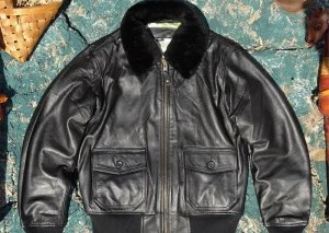 Curphey Men's Slim Fit ort Leather Jaet Thiened Cotton Lined Winter Coat Real Cowhide Fur Collar Busin Casual