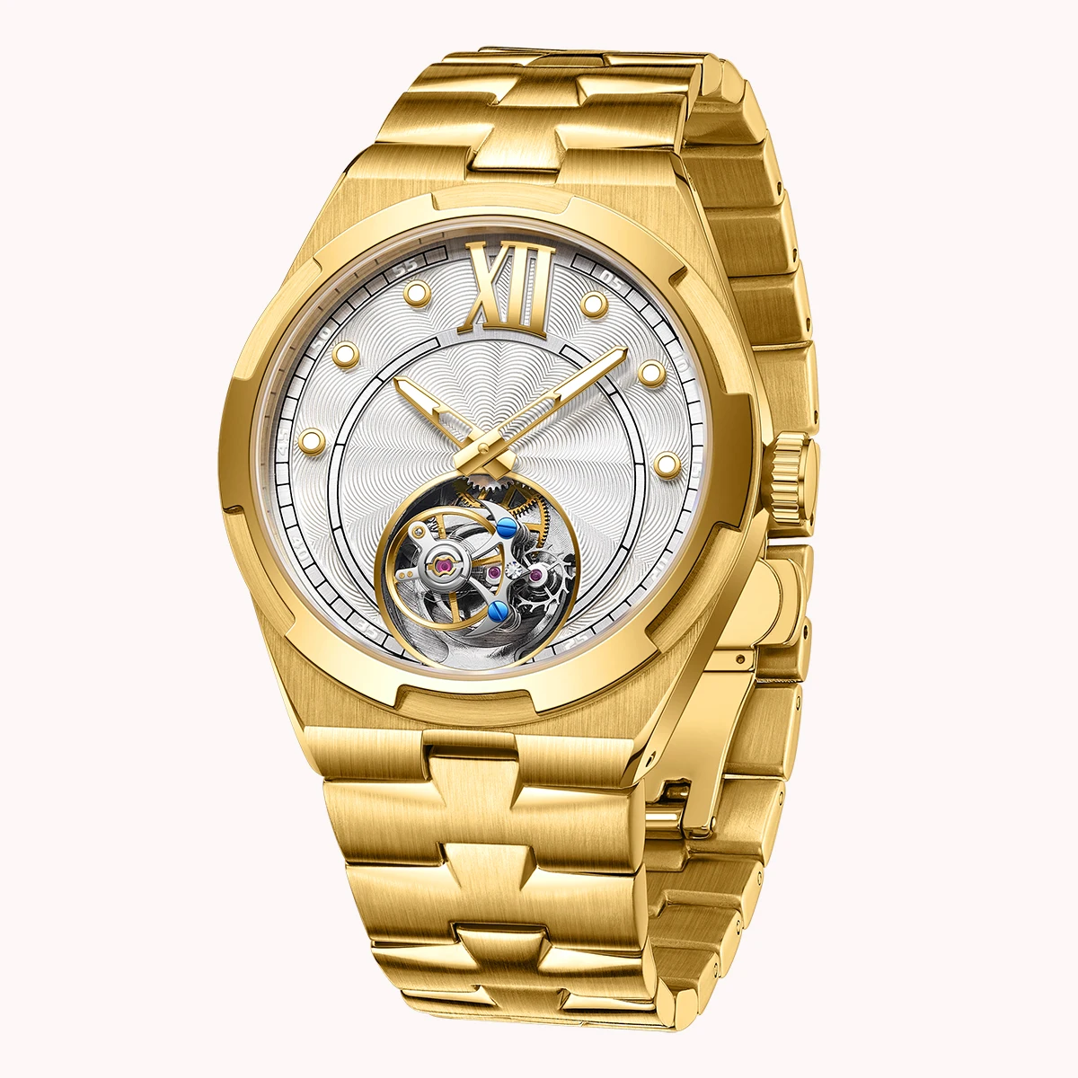 Raymondoya 100% Tourbillon Watch Men's Stone Dial Sapphire Watch For Men Mechanical Wristwatches Relogio Masculino - Image 2