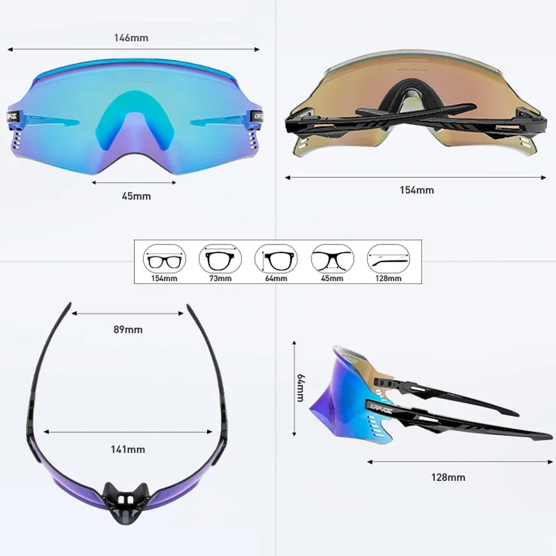 Kapvoe Cycling Sunglasses UV400 Protect Men Bike Sunglasses MTB Eyewear Outdoor Sport Goggles Bike Glasses Oculos De Ciclismo - Image 6